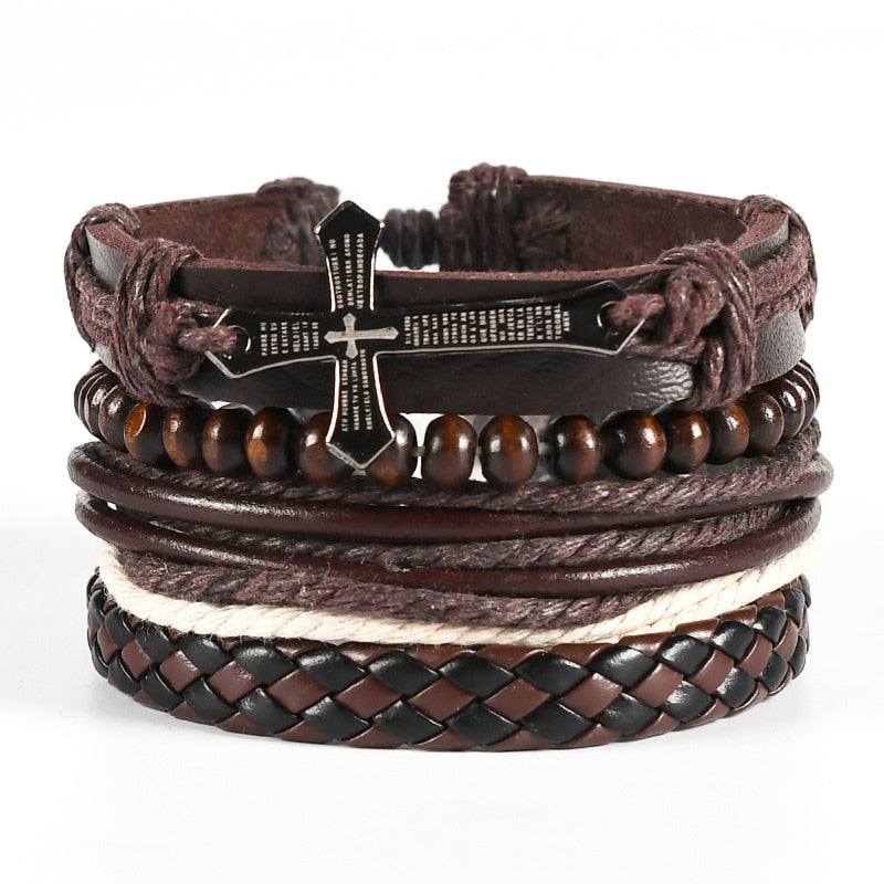 Ethnic Wood Beads Charm Bracelets