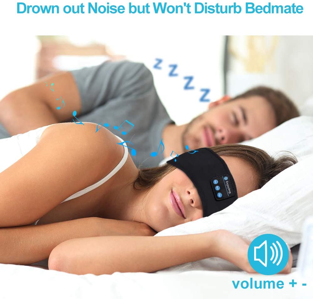 VIP Sleeping Headphones Sports Headband Thin Soft Elastic Comfortable Wireless Music Earphones Eye Mask for Side Sleeper