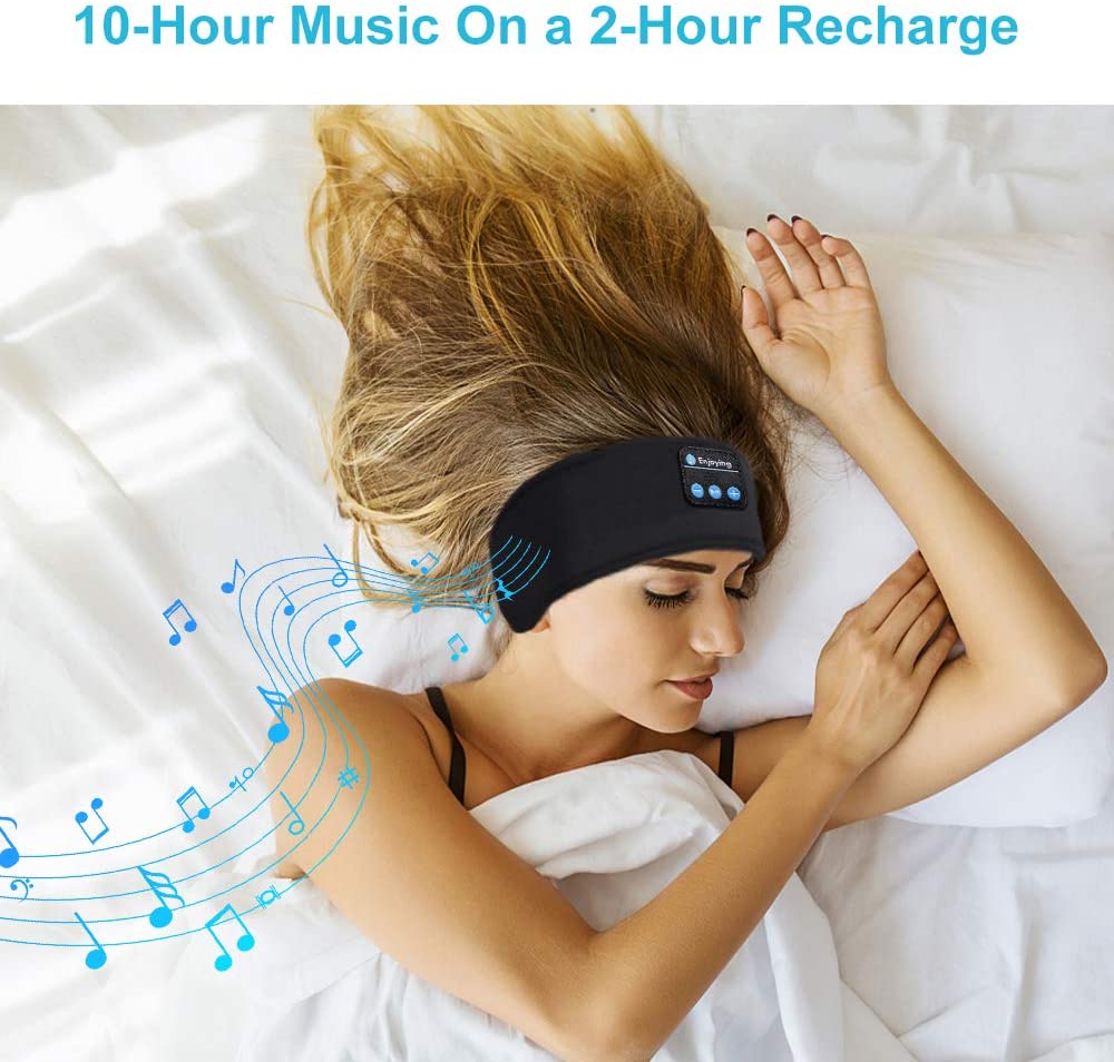 VIP Sleeping Headphones Sports Headband Thin Soft Elastic Comfortable Wireless Music Earphones Eye Mask for Side Sleeper