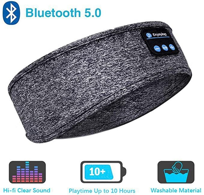 VIP Sleeping Headphones Sports Headband Thin Soft Elastic Comfortable Wireless Music Earphones Eye Mask for Side Sleeper